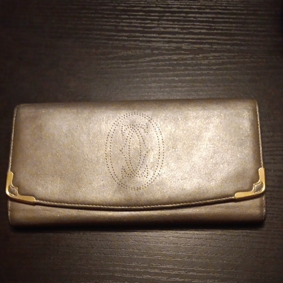 Cartier Handbags - CARTIER Vintage Rare Gold Marcello Long Wallet (EUC)